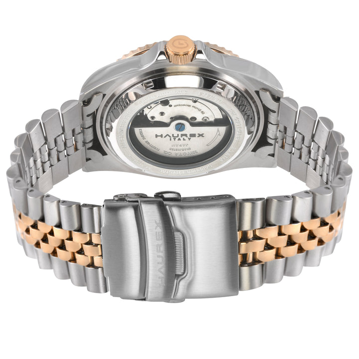 Eterno SS/IPRG Case, Black/Brown Bezel, Black Dial,  SS/IPRG Two toned Stainless