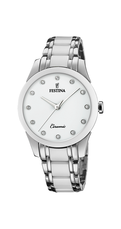 Ceramic White / Stainless Steel White Dial