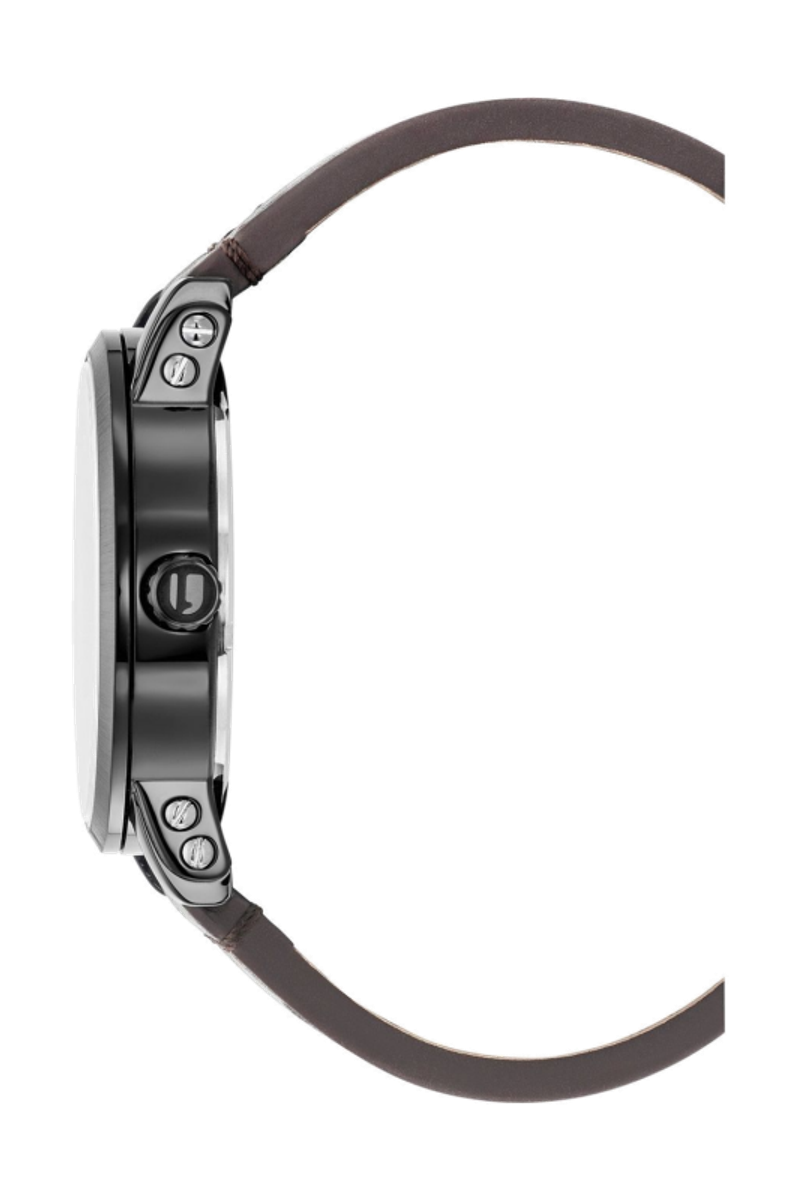 Rovic Black Dial / Brown Leather Strap Black Dial