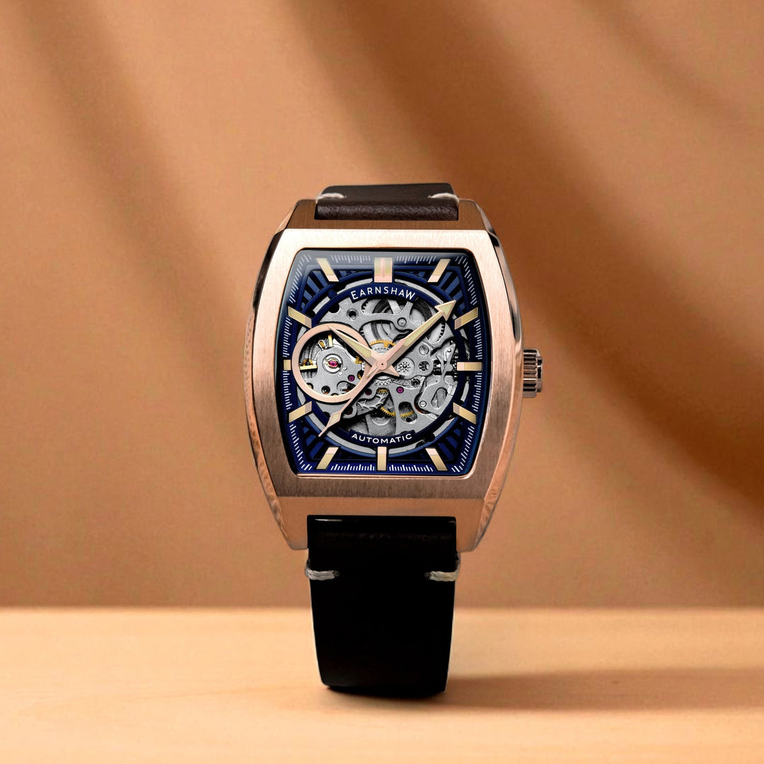 Heritage Wellington Skeleton Automatic Blue / Genuine Leather | Blue Dial