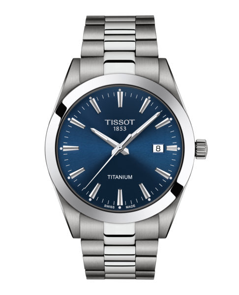 Gentleman Titanium Silver-tone Blue Dial