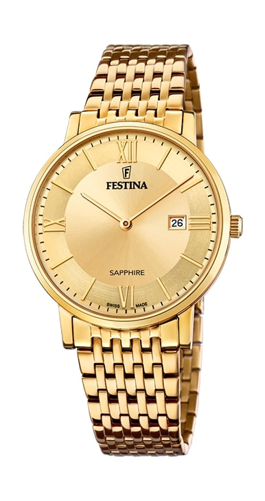 Swiss Made Gold / Stainless Steel Gold Dial