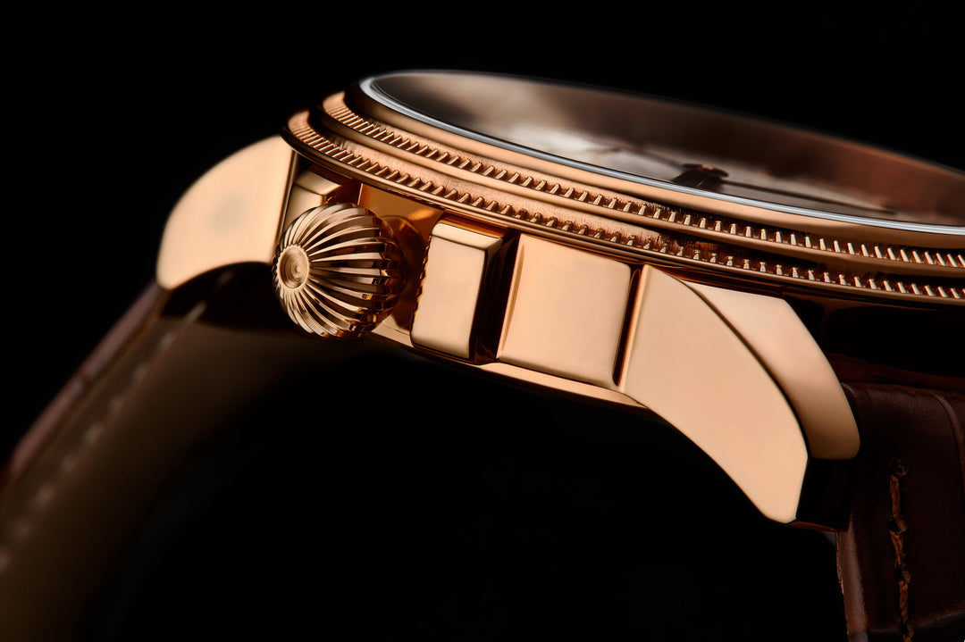Symphony Brown/Leather/Silver Dial/Rose Case | Silver Dial