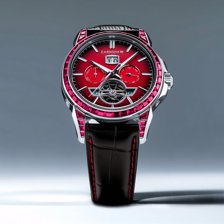 Nobility Nawab Grand Date Calendar Open Heart Automatic Limited Edition Red / Ge