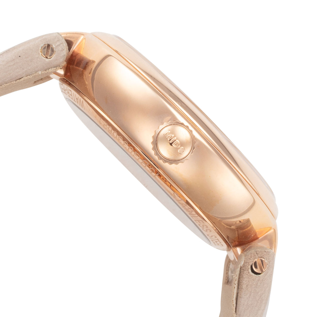 Baroncelli II 33mm / White Mother-of-Pearl / Beige | White Mother-of-Pearl Dial