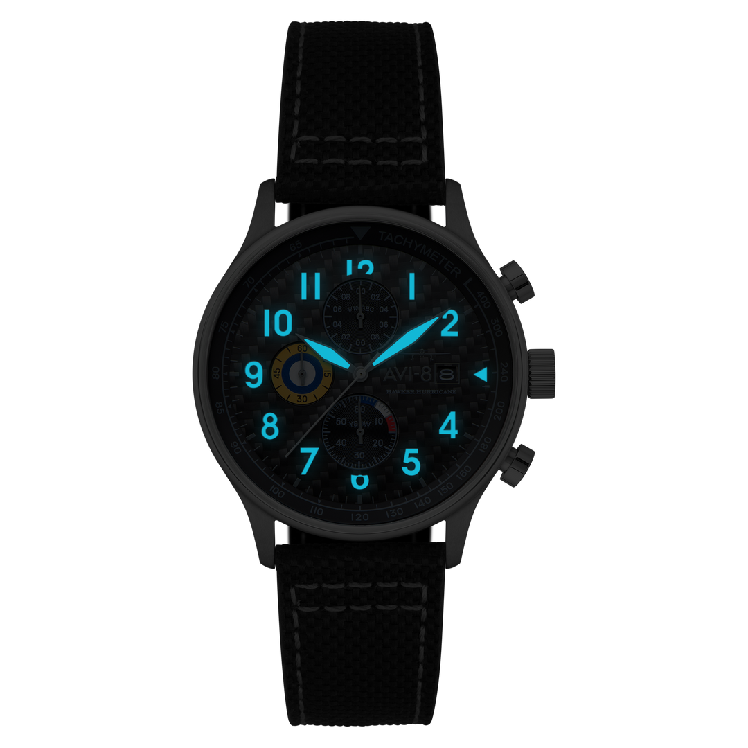 Classic Chronograph Black / Leather Black Dial
