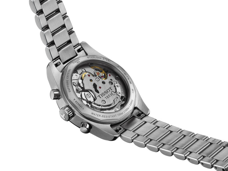 PR516 Mechanical Chronograph Silver-tone Black Dial