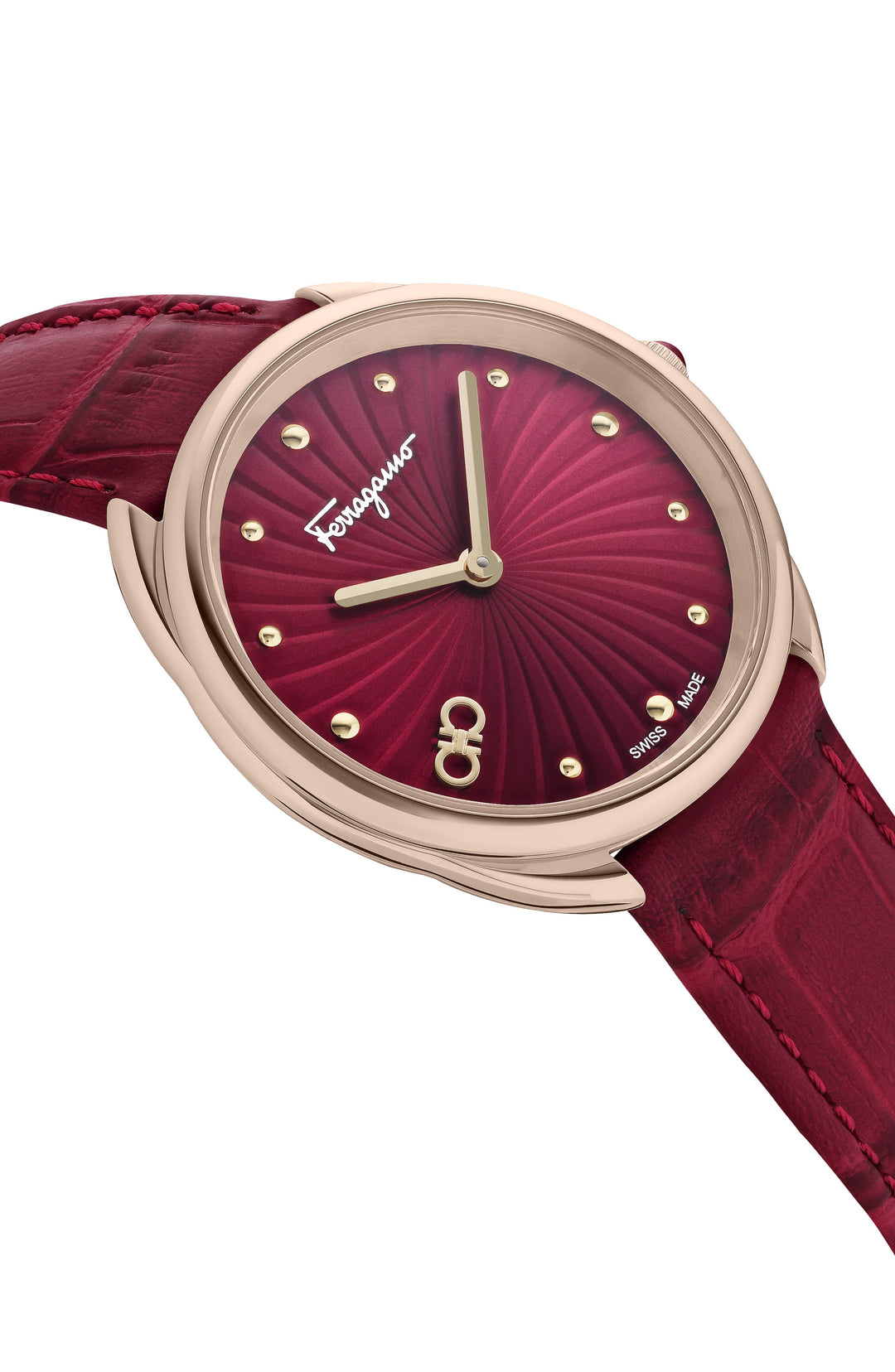 Cuir 34mm / Burgundy / Red | Burgundy Dial