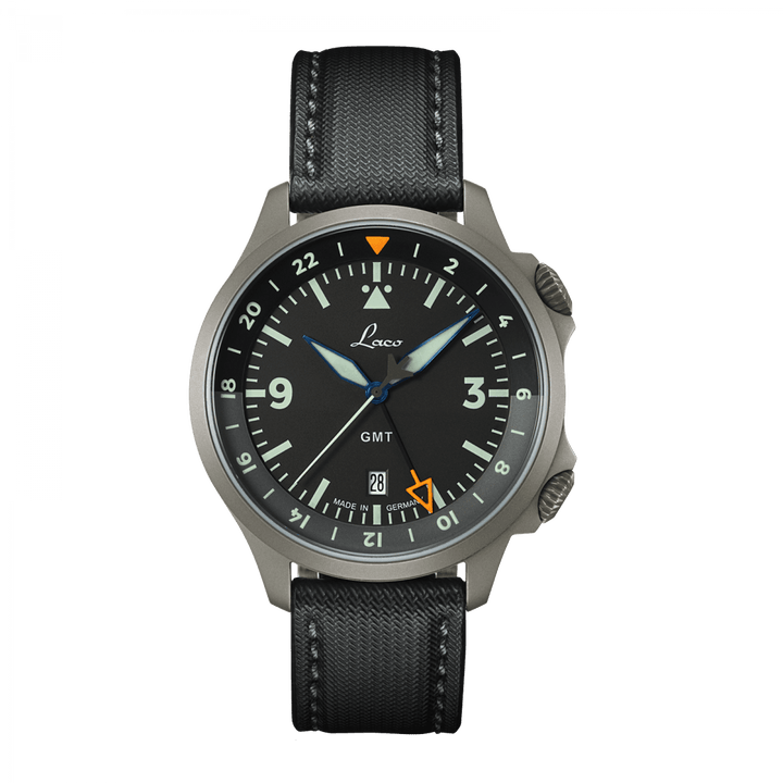 Frankfurt GMT Schwarz Black Dial Black Dial