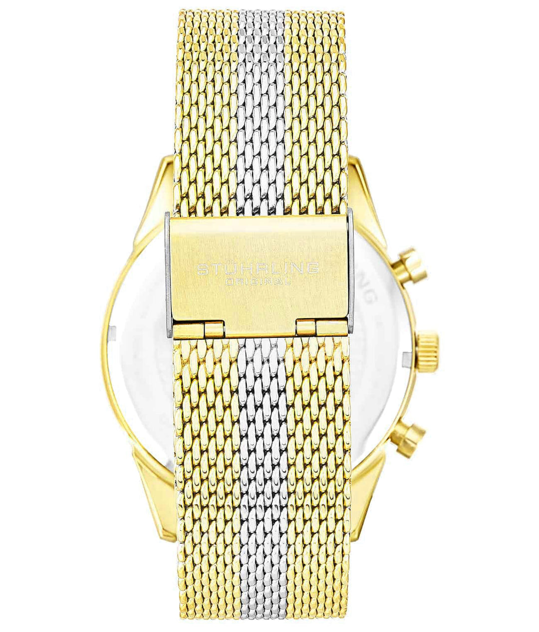 Rialto 3975 Quartz 44mm Chronograph Gold/Silver | Silver Dial