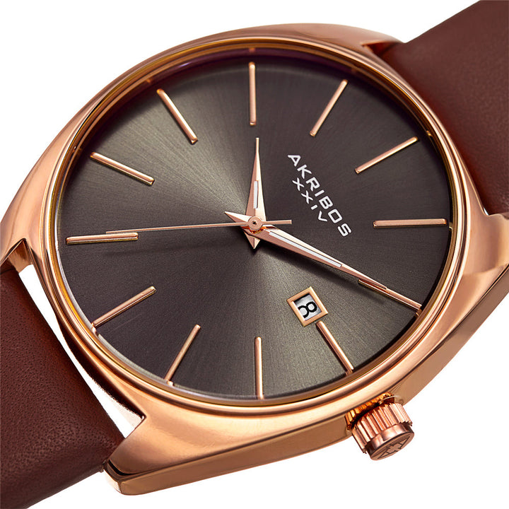 Dress-AK945RGBR Brown/Leather | Dark Grey Dial