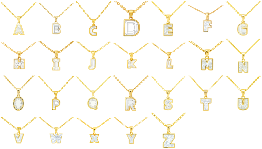 Diamond Letter Initial Necklace