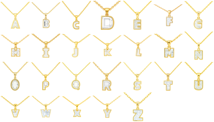 Diamond Letter Initial Necklace