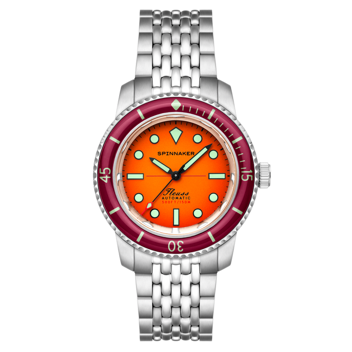 Fleuss 40 Automatic Orange / Stainless Steel Orange Dial