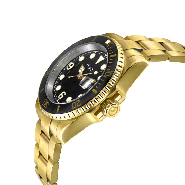 Barracuda IPYG Case, Black Sunray Dial, Ceramic Bezel, 316L IPYG Stainless Steel
