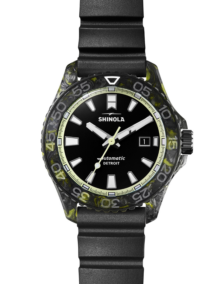 Monster 45mm, Black Rubber Strap Black Dial