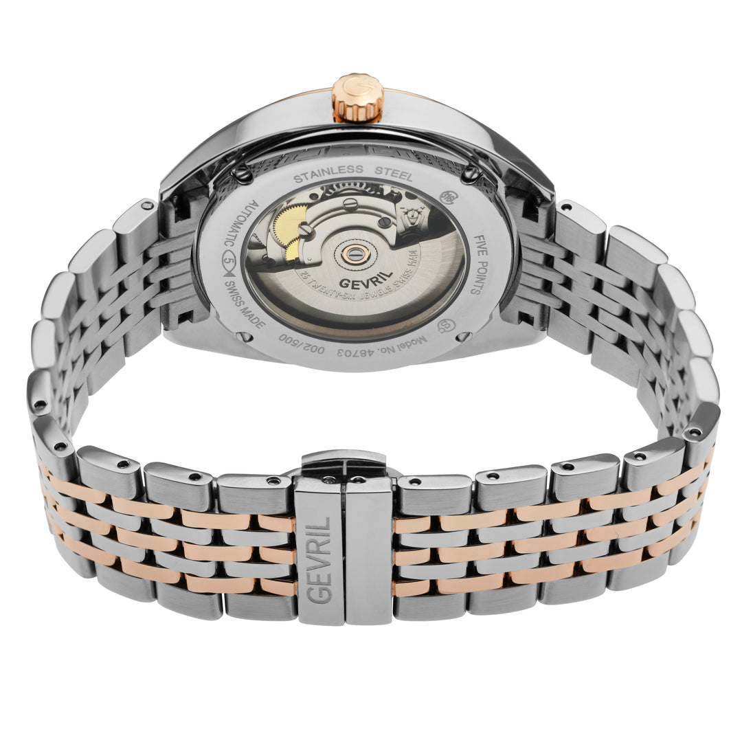 Five Points Gevril Five Points Dress Watch Sellita SW200 Two Tone | White Dial