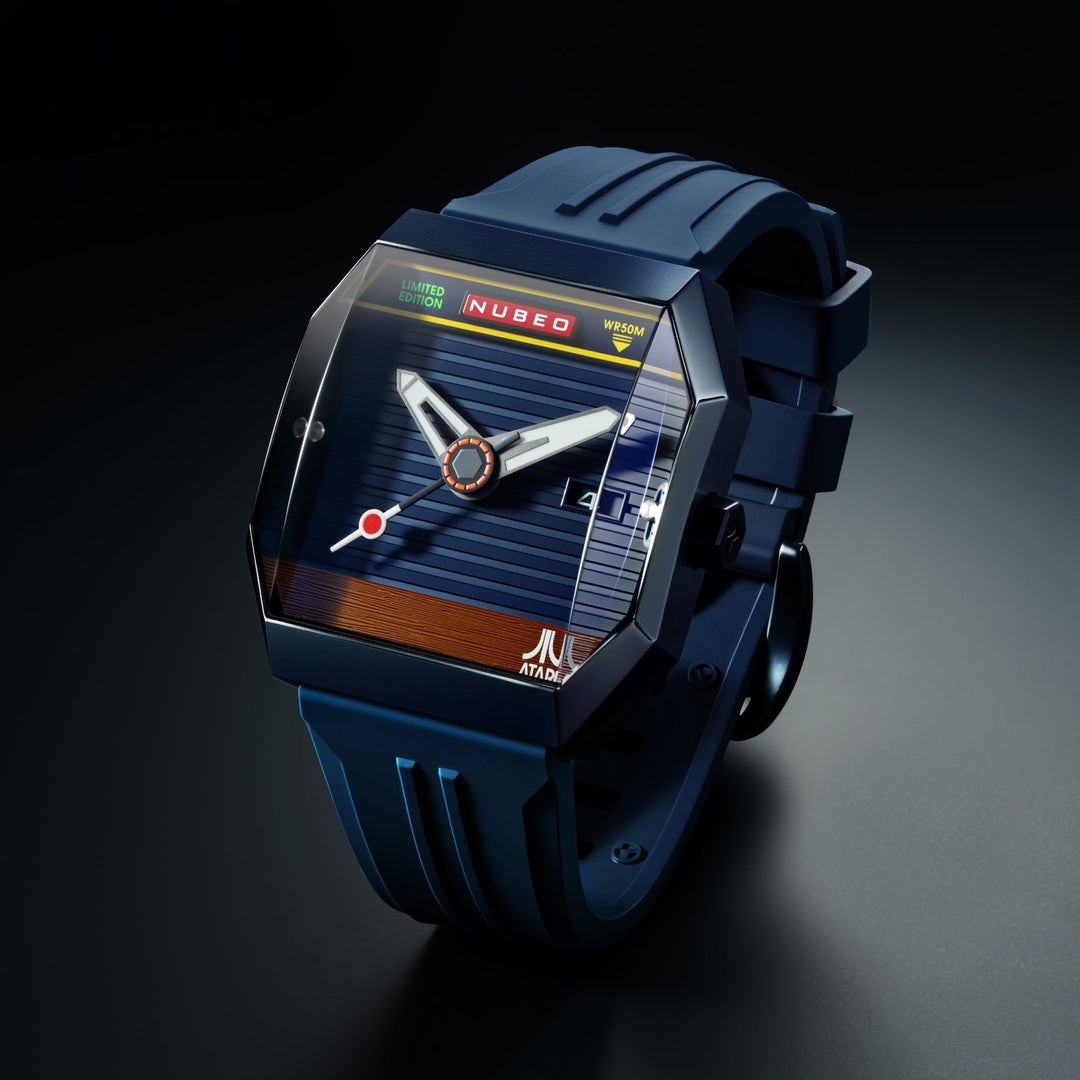 Console Automatic Atari 2600 Limited Edition Blue / Rubber Strap | Blue Dial