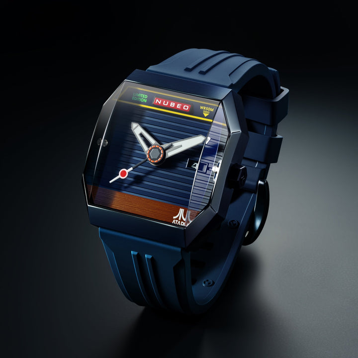 Console Automatic Atari 2600 Limited Edition Blue / Rubber Strap | Blue Dial