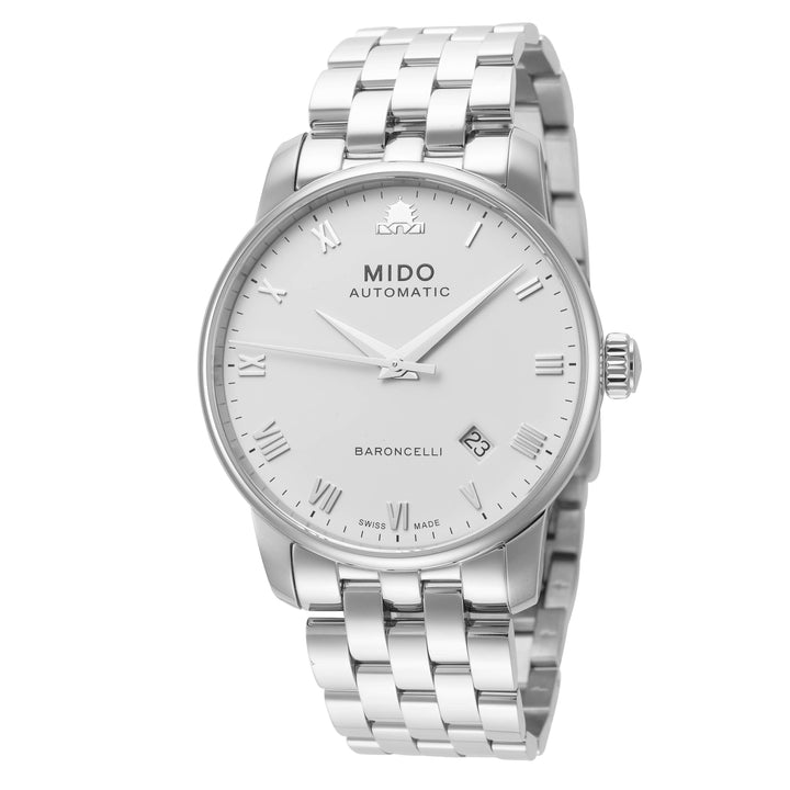 Baroncelli 38mm / White / Silver | White Dial