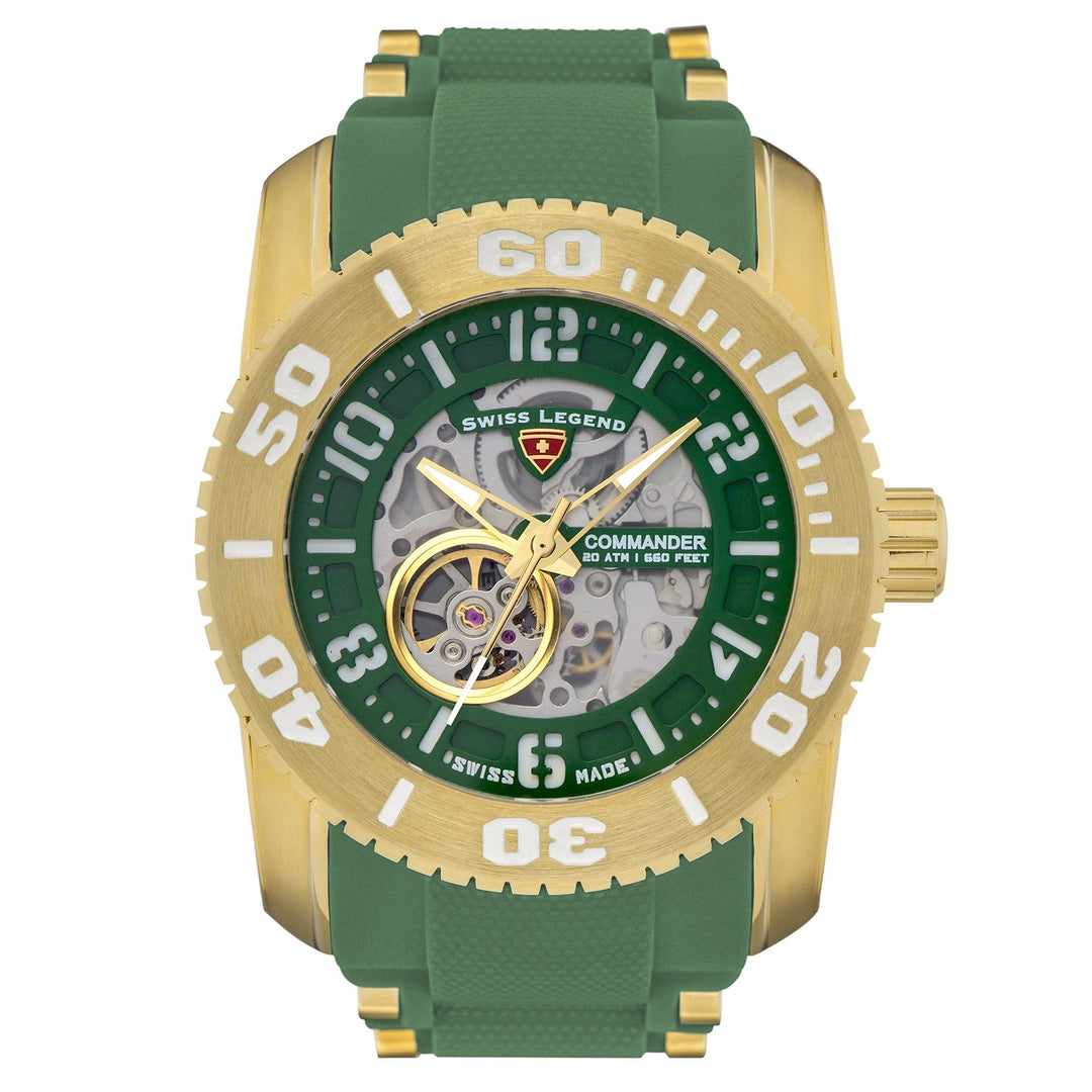 COMMANDER- SWISS MADE AUTOMATIC Green Dial / Green Strap | Green Dial