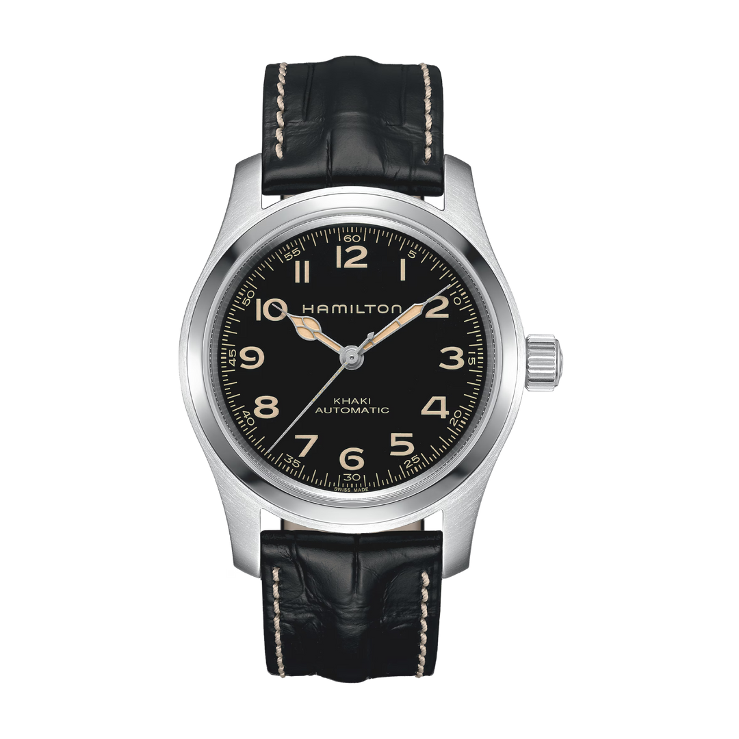 Khaki Murph Field Black dial w/ black leather strap