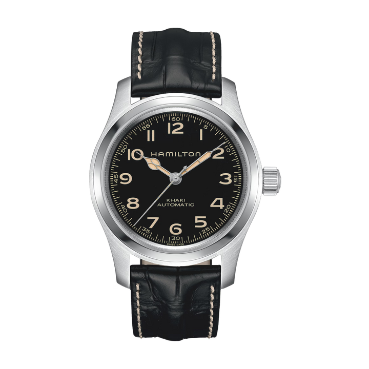 Khaki Murph Field Black dial w/ black leather strap