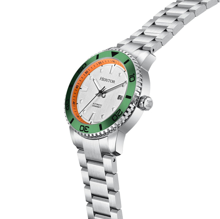 Bexley Diver Automatic Silver / Green Silver Dial