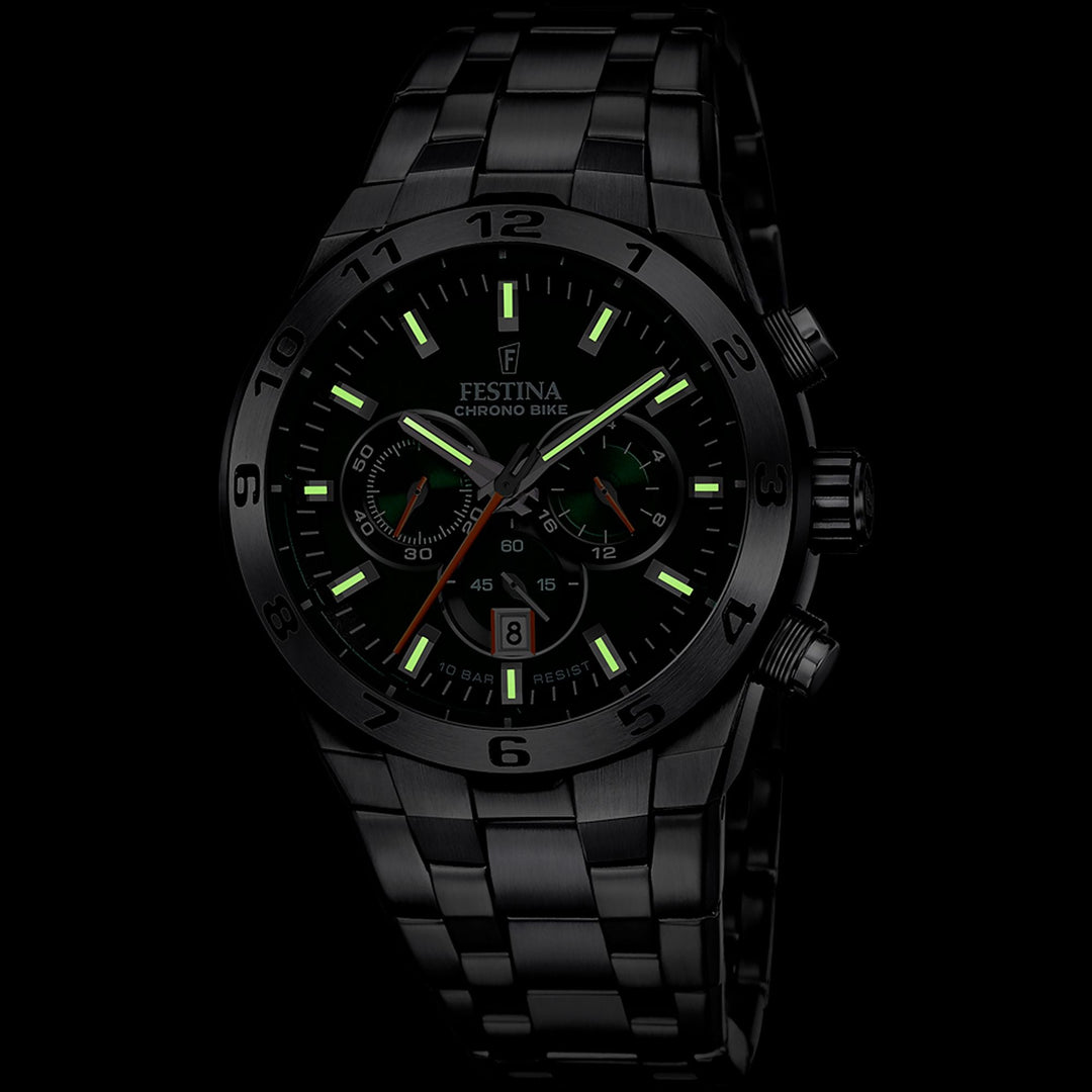 Chrono Bike Green / Stainless steel Green Dial