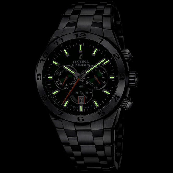 Chrono Bike Green / Stainless steel Green Dial
