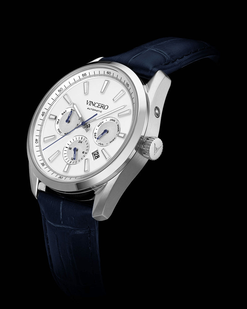 THE RESERVE AUTOMATIC - BLUE/SILVER Blue/Silver | White Dial