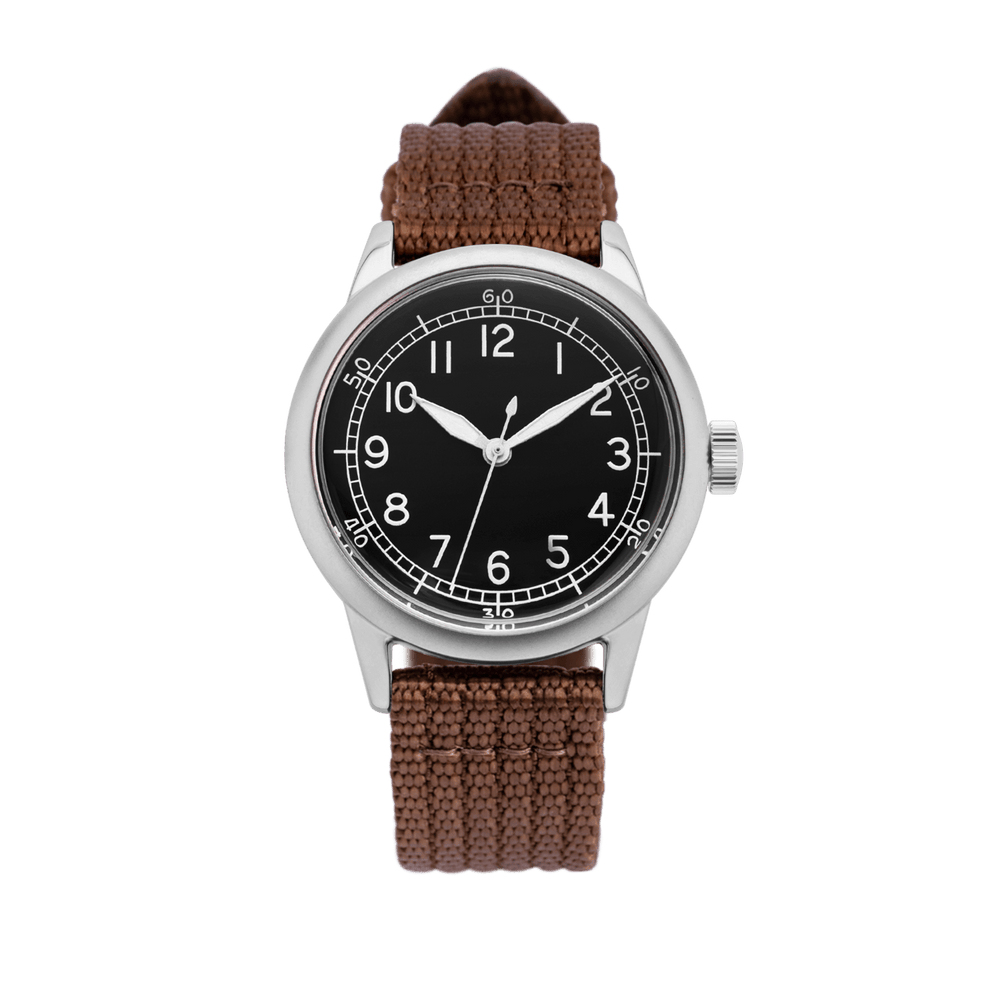 Spec 2 Ameriquartz - Original Nylon 32mm Black | Matte Black Dial