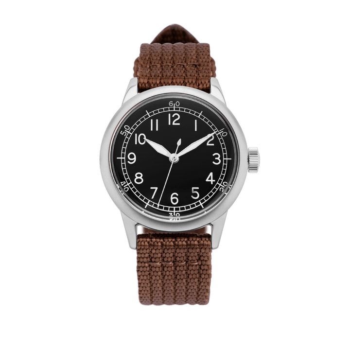 Spec 2 Ameriquartz - Original Nylon 32mm Black | Matte Black Dial
