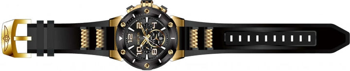 Speedway Chronograph Black Dial / Two-Tone Black / Gold Silicone And Stainless S