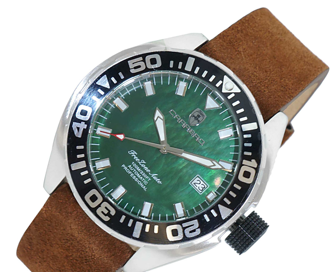 FreeZone-Auto Green / Brown | Green Dial