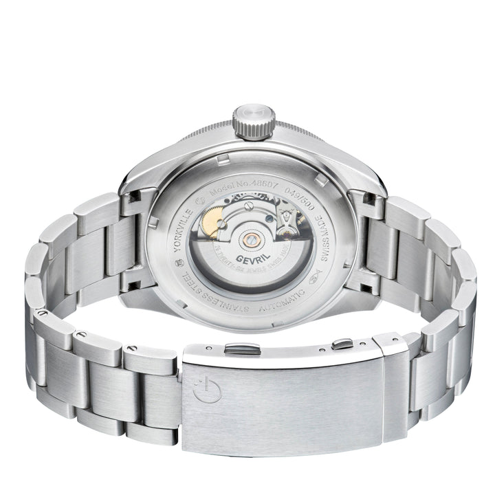 Yorkville Gevril Men's BrownDial Sellita SW200 Swiss Automatic Unidirectional Be