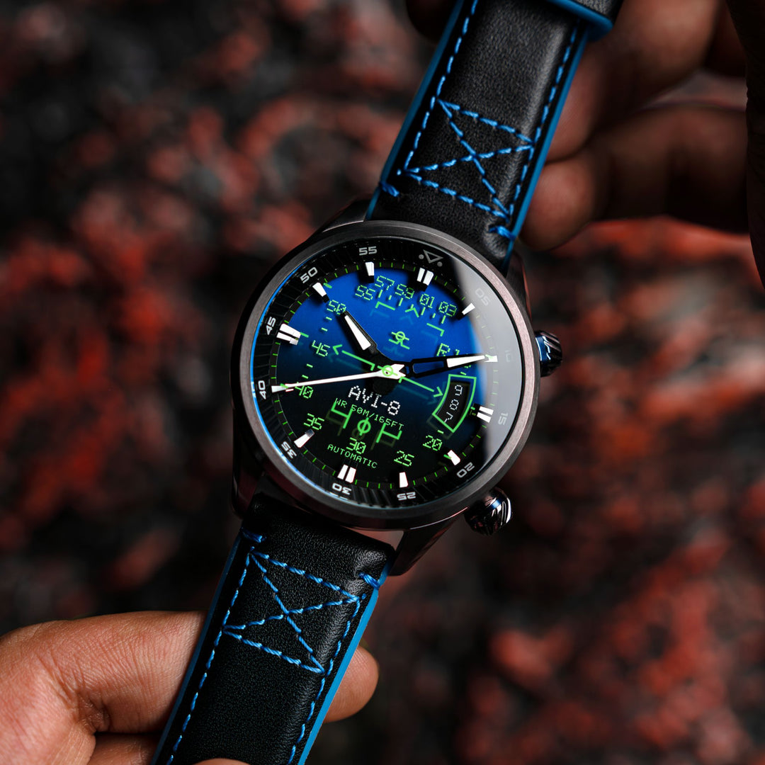Hud Automatic Blue / Leather | Blue Dial