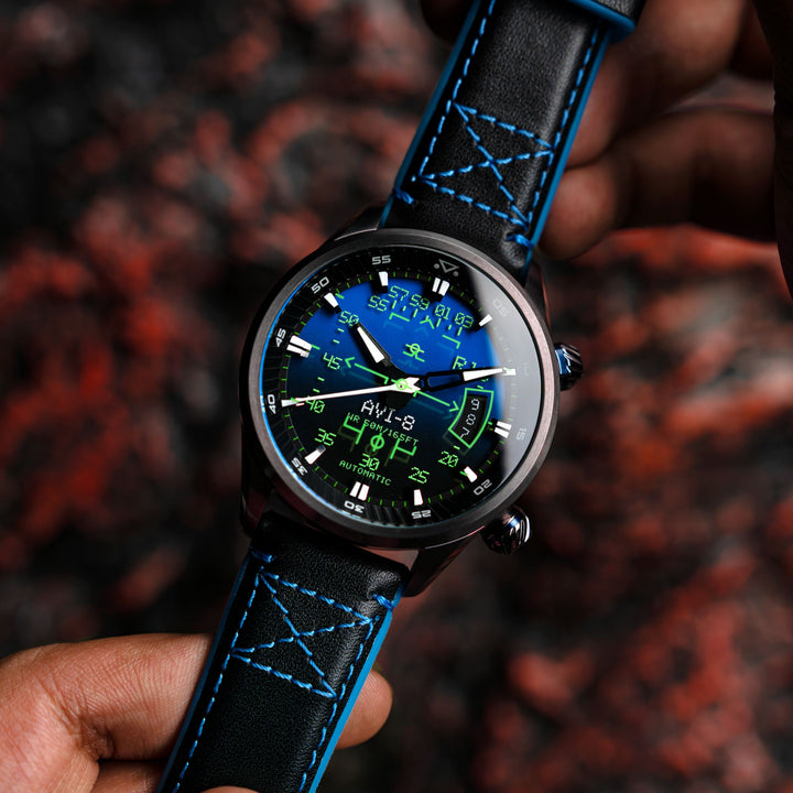 Hud Automatic Blue / Leather | Blue Dial