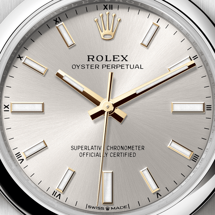 Rolex Oyster Perpetual 34 124200 - dial close-up