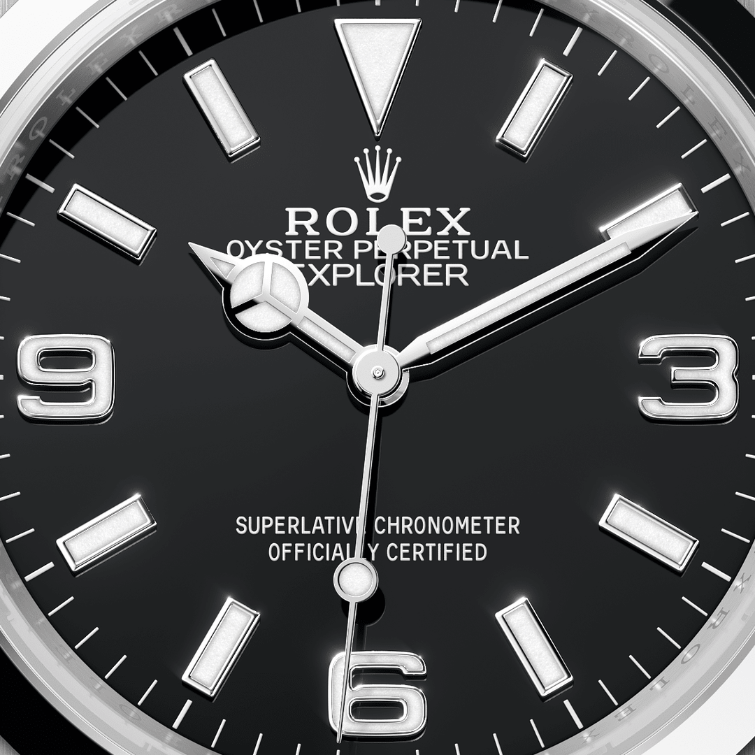 Rolex Explorer 124270 - dial close-up