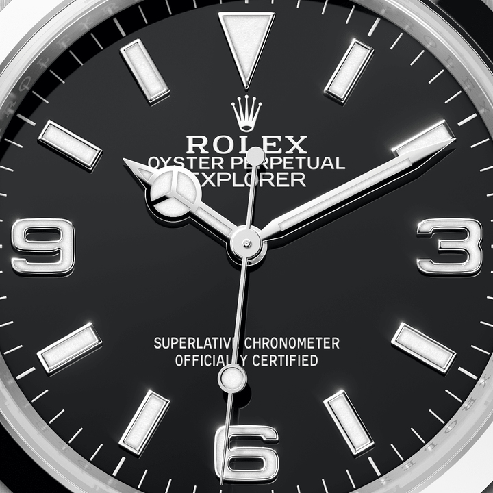 Rolex Explorer 124270 - dial close-up