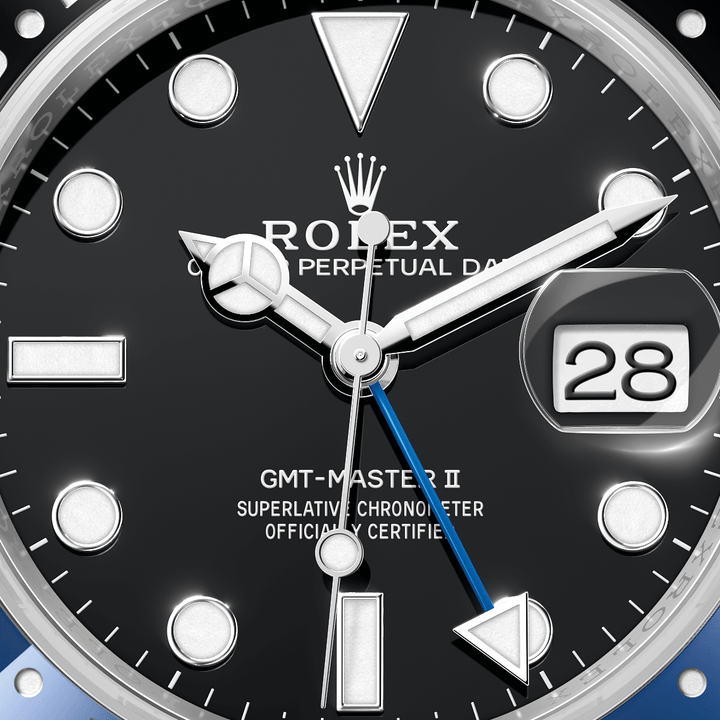 Rolex GMT-Master II 126710BLNR - dial close-up