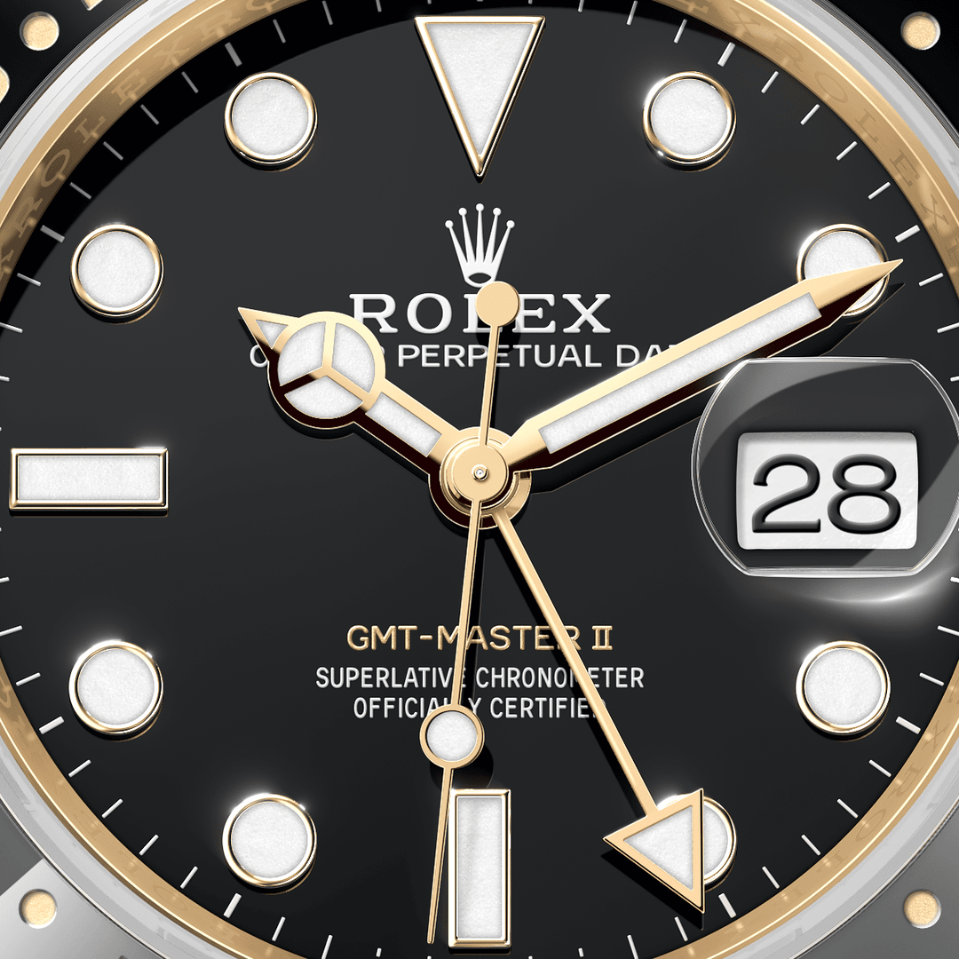 Rolex GMT-Master II 126718GRNR - dial close-up