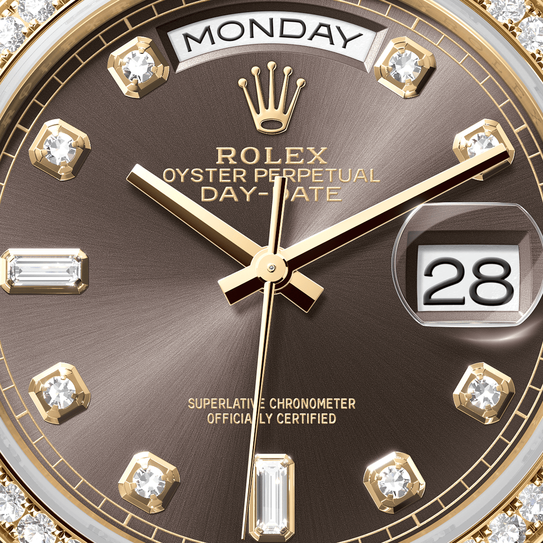 Rolex Day-Date 36 128348RBR - dial close-up