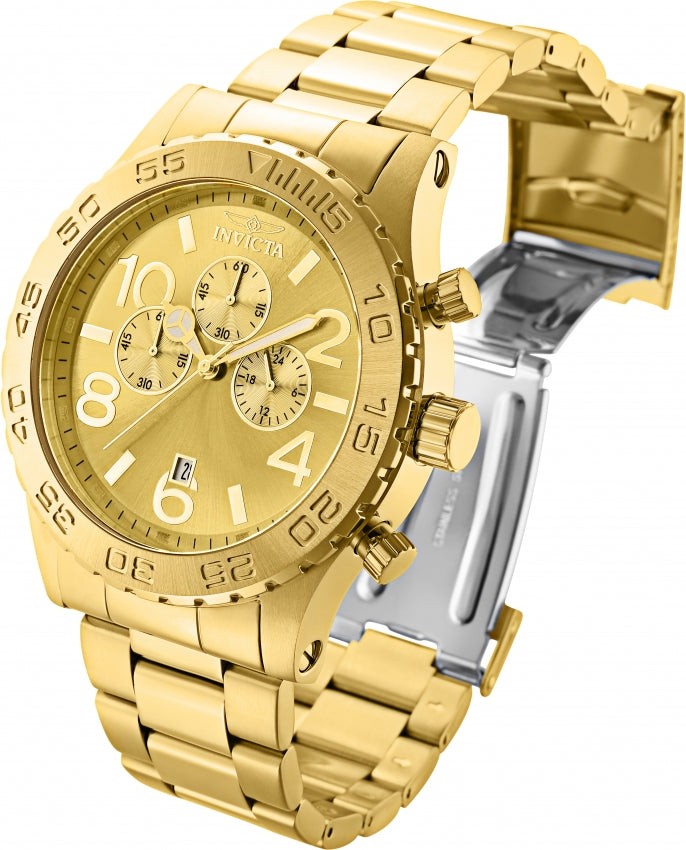 Specialty Chronograph Gold Dial / Gold Stainless Steel Bracelet Gold Dial