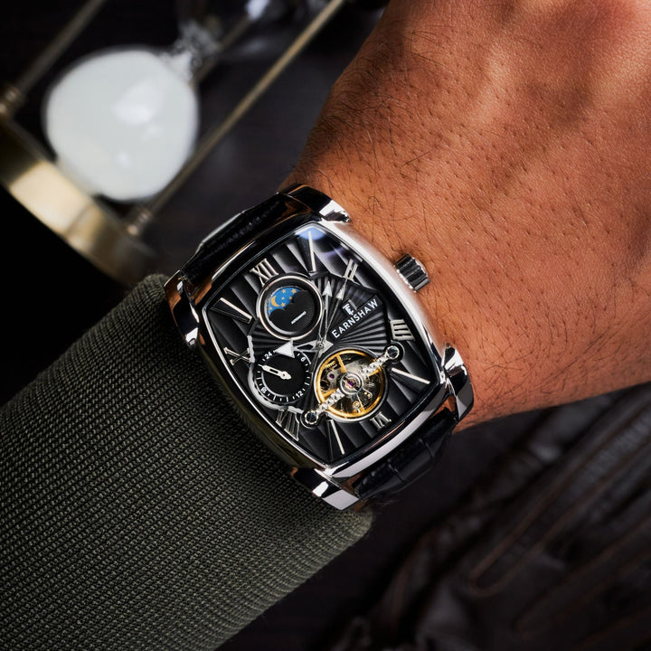 Heritage Kensington Multifunction Automatic Black / Black Leather | Black Dial