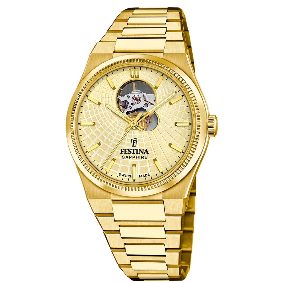 Rive Open Heart Beige / Stainless Steel Beige Dial