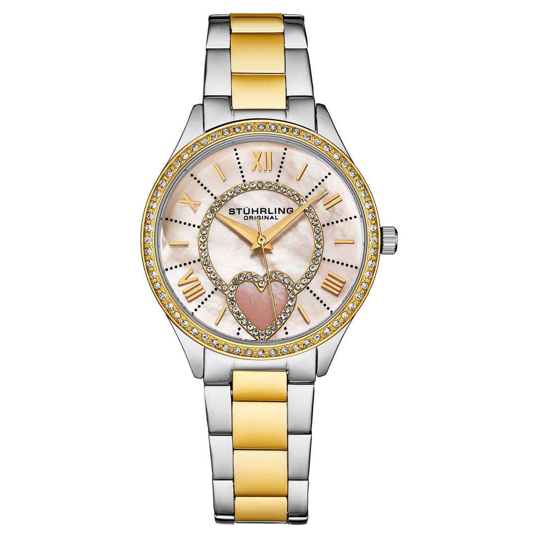 Saylor Mother of Pearl Quartz Classic Gold/Silver | White Dial