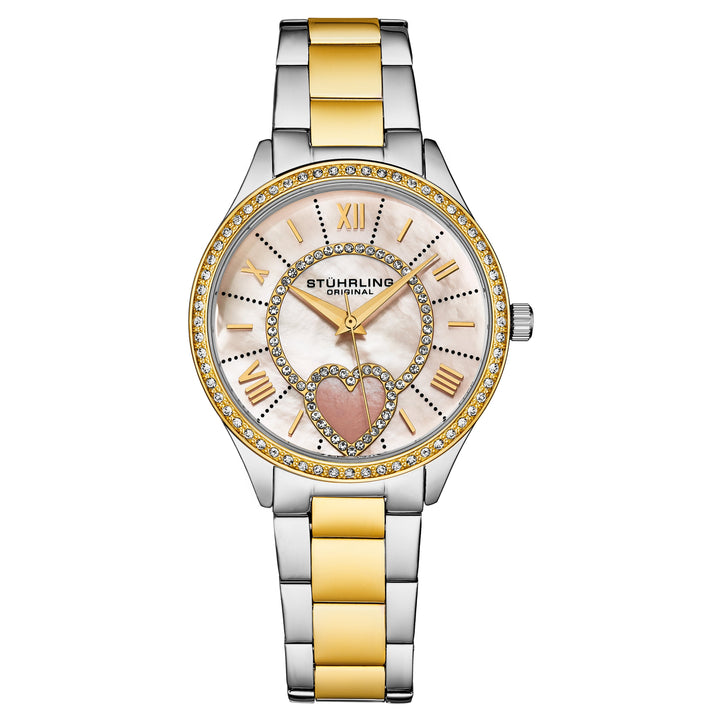 Saylor Mother of Pearl Quartz Classic Gold/Silver | White Dial