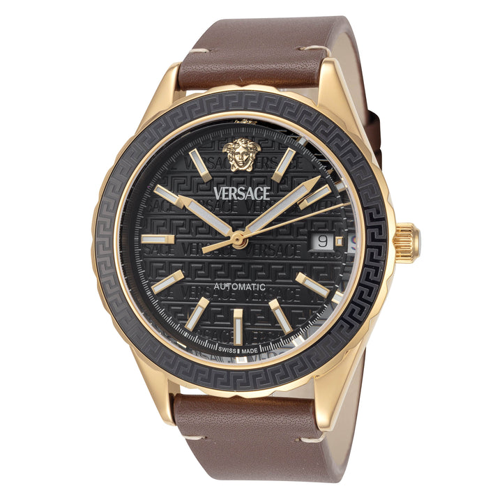 Hellenyium 42mm / Black / Brown | Black Dial